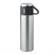 Butelka dwuścienna 420 ml - srebrny mat