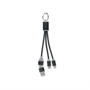 Kabel ładujący 4 w 1 typu C - czarny