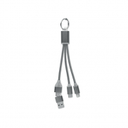 Kabel ładujący 4 w 1 typu C - tytanowy