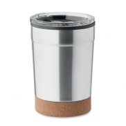 Kubek dwuściankowy 300 ml - srebrny mat