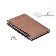 Brzozowy zeszyt A5  GROWBOOK - brązowy