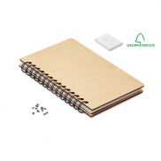 Brzozowy zeszyt A5  GROWBOOK - drewna