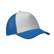 Czapka trucker z 5 panelami - biały/niebieski
