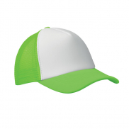 Czapka trucker z 5 panelami - fluorescencyjny zielony