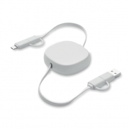 Zwijany kabel ładujący o mocy 6 - biały