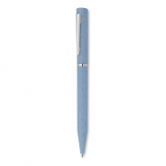 Długopis wykręcany słoma/ABS - baby blue