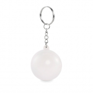 Brelok w kształcie kuli z PU - biały