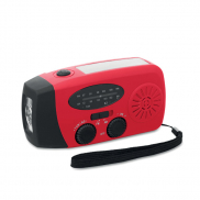 Przenośne radio z latarką LED  MO2746- - czerwony