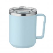 Kubek z 2 ściankami 400 ml - baby blue