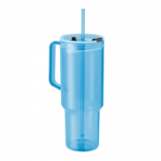 Kubek z RPET 1200ml - przezroczysty jasnoniebieski