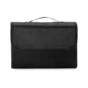 Polarowy koc piknikowy - czarny