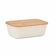 Lunchbox z bambusową pokrywką - beżowy