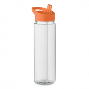 RPET butelka 650ml PP flip lid - pomarańczowy