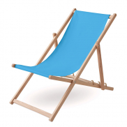 Drewniane krzesło plażowe - turkusowy