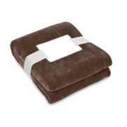 Koc polarowy RPET 280 gr/m² - czekolada