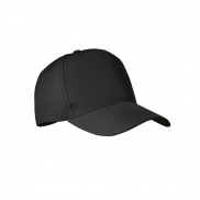 5-panel czapka z rpet 210g - czarny