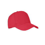 5-panel czapka z rpet 210g - czerwony
