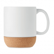 Ceramiczny kubek z korkiem - biały