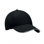 5-panel czapka z daszkiem 260 - biały/czarny