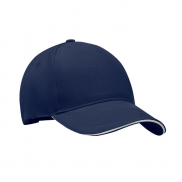 5-panel czapka z daszkiem 260 - niebieski/biały