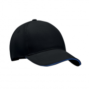 5-panel czapka z daszkiem 260 - czarny/nebiesky