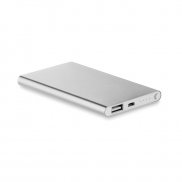Płaski Powerbank 4000mAh - srebrny mat