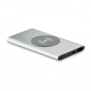 Powerbank bezprzewodowy - srebrny mat