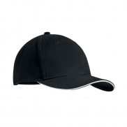 6-panel czapka z daszkiem 270 - biały/czarny