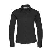 Bluzka damska Twill z długimi rękawami - black
