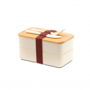 Machico lunch box podwójny, beżowy