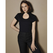 Bluzeczka Regular Fit Z Większym Dekoltem - black