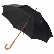 Parasol automatyczny drewniany Ø105 cm NANCY - czarny