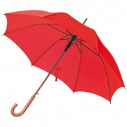 Parasol automatyczny drewniany Ø105 cm NANCY - czerwony