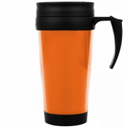 Kubek termiczny plastikowy FORT WORTH 400 ml - pomarańczowy