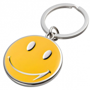 Brelok metalowy SMILE - żółty