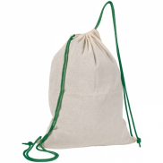 Worek sportowy bawełniany 140 g/m2 LONDONDERRY - zielony
