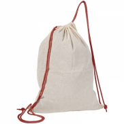 Worek sportowy bawełniany 140 g/m2 LONDONDERRY - czerwony