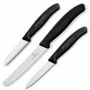 Zestaw 3 noży SwissClassic Victorinox - czarny