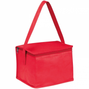 Torba termiczna non woven na 6 puszek 330 ml NIEBY - czerwony