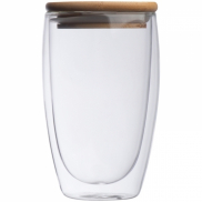 Szklanka z pokrywką ZAKOPANE 500 ml - przeźroczysty