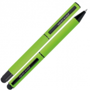 Zestaw piśmienny długopis i pióro kulkowe touch pen soft touch CELEBRATION Pierre Cardin - jasnozielony