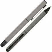 Zestaw piśmienny długopis i pióro kulkowe touch pen soft touch CELEBRATION Pierre Cardin - szary