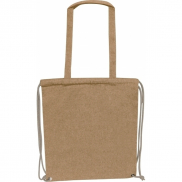 Torba bawełniana z długimi uszami z recyklingu 140 g/m2 ADDISON - biały