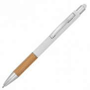 Długopis plastikowy touch pen TRIPOLI - biały