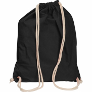 Worek sportowy bawełniany 140 g/m2 CARLSBAD - czarny