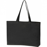 Torba z bawełny organicznej z długimi uszami 270 g/m2 BARI - czarny
