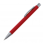 Ołówek automatyczny soft touch ANCONA - czerwony