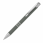 Długopis z aluminium z recyklingu półżelowy soft touch DUNMORE - ciemnoszary