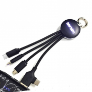 Kabel z podświetlanym logo 4w1, RXD-368 - czarny