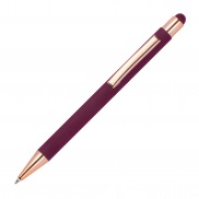 Długopis metalowy touch pen soft touch MIRAMAR - bordowy